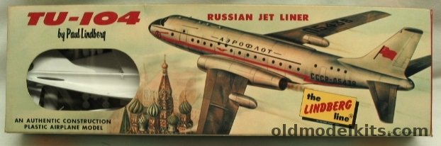 Lindberg Tupolev Tu-104 Aeroflot Cellovision Issue, 456-49 plastic model kit